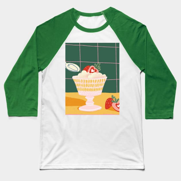 Ice Cream Lover Baseball T-Shirt by Gigi Rosado